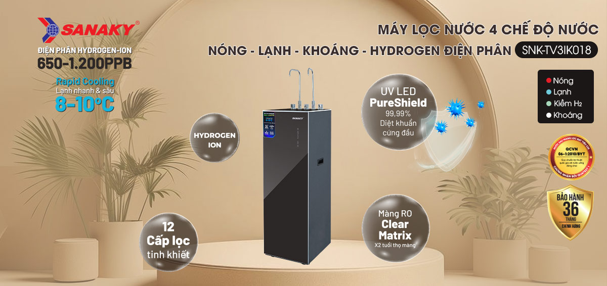 Máy lọc nước Sanaky SNK-TV3IK018 Máy lọc nước Sanaky SNK-TV3IK018