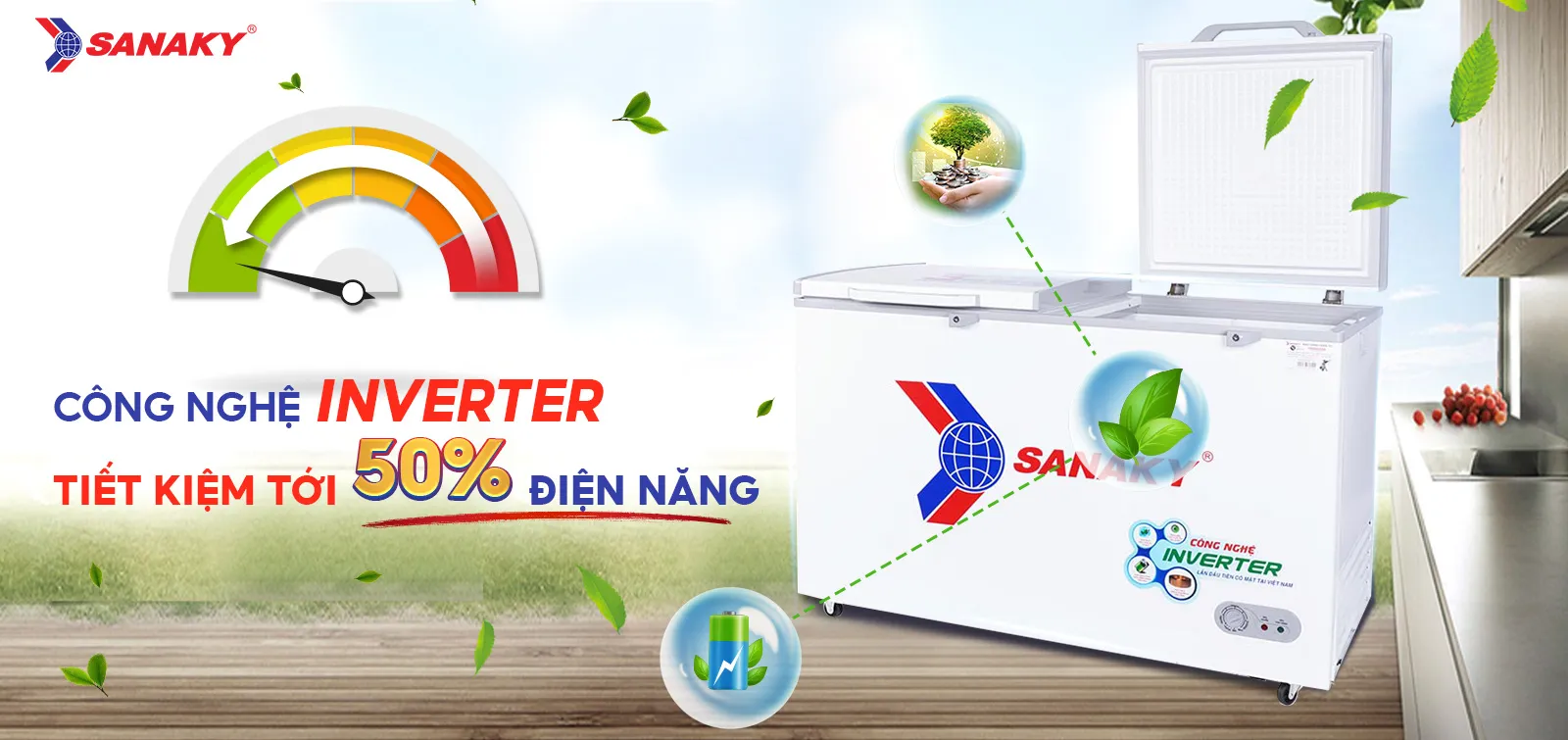 Công nghệ Inverter tiết kiệm tới 50% điện điện năng Công nghệ Inverter tiết kiệm tới 50% điện điện năng