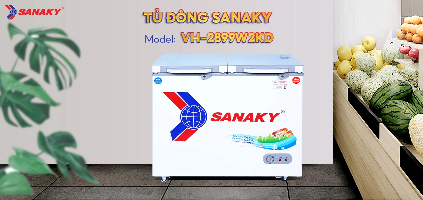 Tủ Đông Sanaky VH-2899W2KD Tủ Đông Sanaky VH-2899W2KD