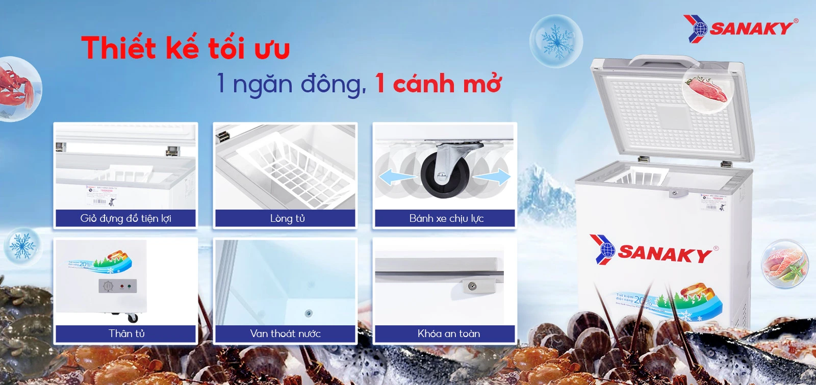Thiết kế tối ưu 1 ngăn đông 1 cánh mở Thiết kế tối ưu 1 ngăn đông 1 cánh mở