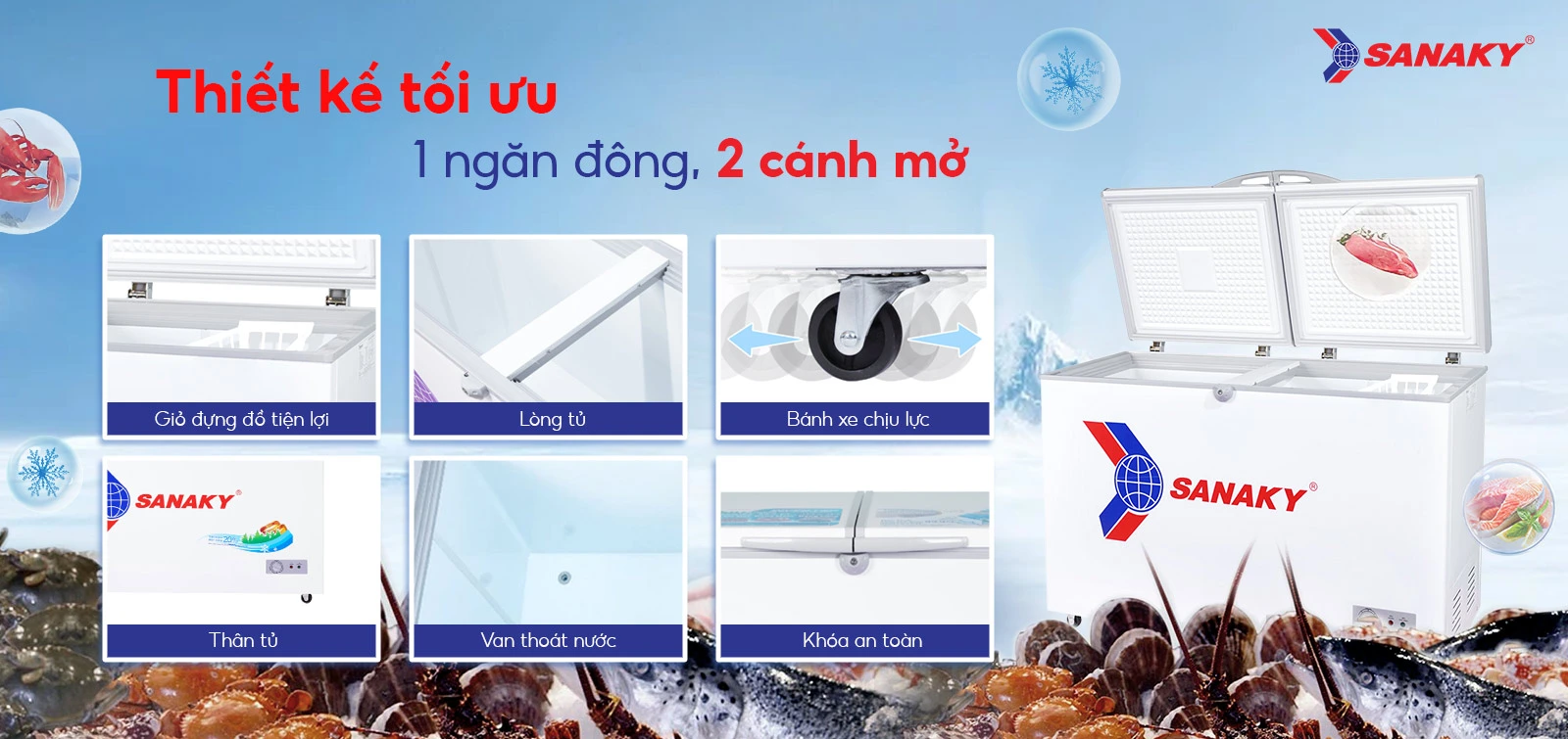 Thiết kế tối ưu 1 ngăn đông 2 cánh mở Thiết kế tối ưu 1 ngăn đông 2 cánh mở