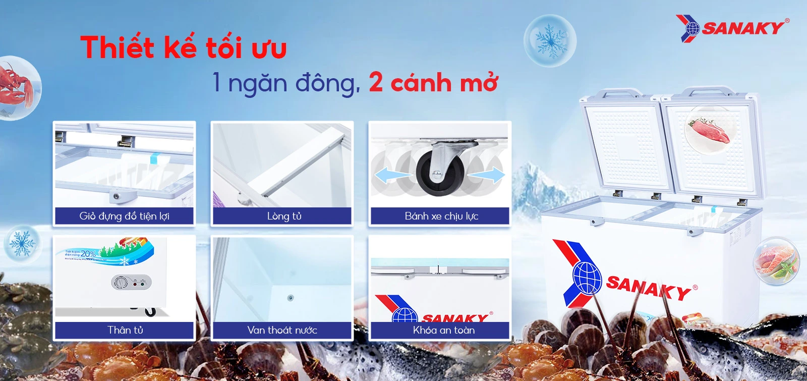 Thiết kế tối ưu 1 ngăn đông 2 cánh mở Thiết kế tối ưu 1 ngăn đông 2 cánh mở