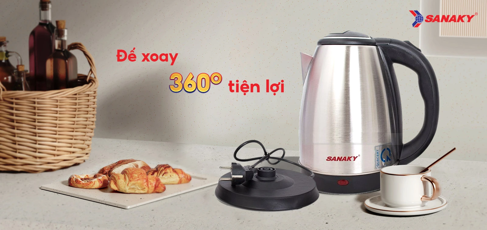 Đế xoay 360 độ tiện lợi