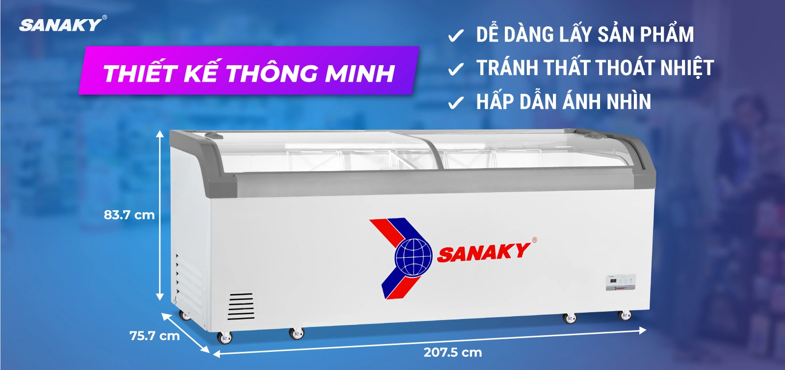 Mặt kính cong giúp trưng bày tối ưu Mặt kính cong giúp trưng bày tối ưu