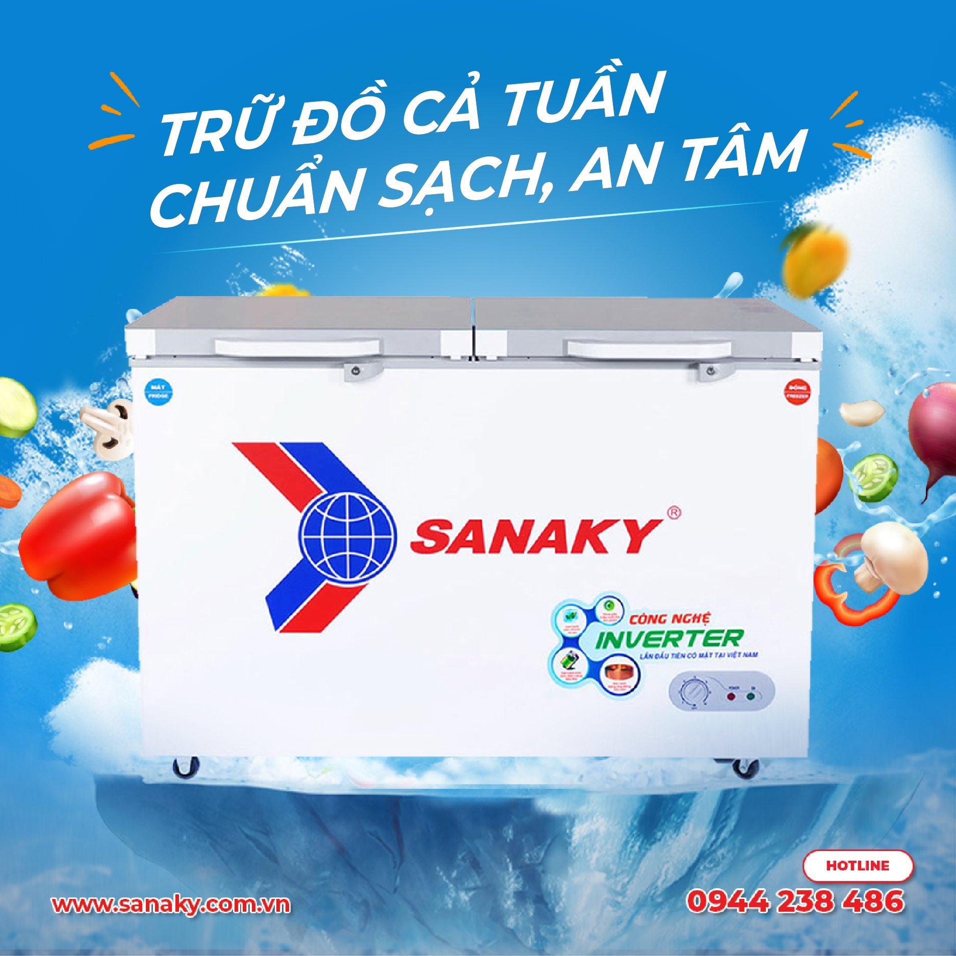 TỦ ĐÔNG SANAKY DÙNG CÓ TỐT KHÔNG? CÔNG SUẤT BAO NHIÊU?