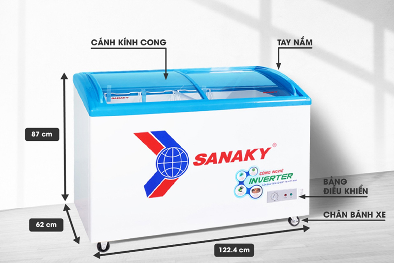 Tổng hợp kích thước tủ đông Sanaky bán chạy nhất 2023