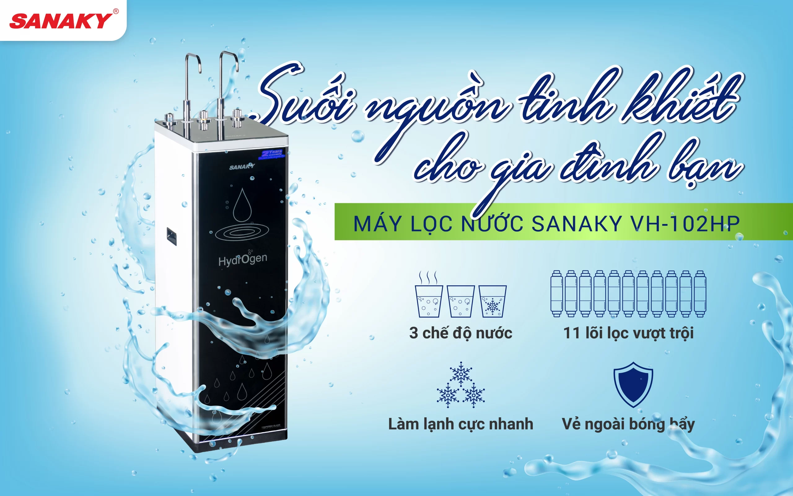 Máy lọc nước Sanaky Slim VH 102HP