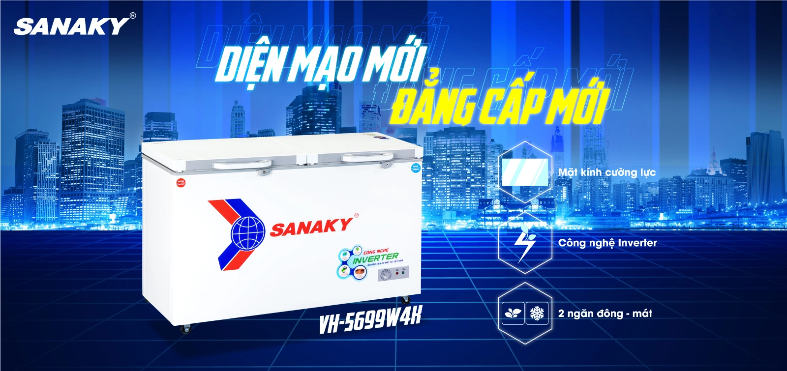 Tủ đông Sanaky VH-5699W4K Tủ đông Sanaky VH-5699W4K