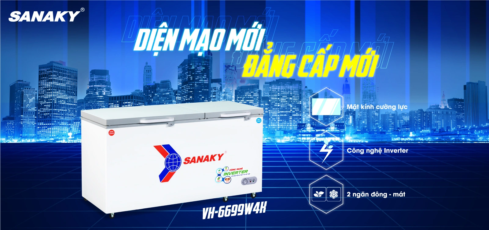 Tủ đông Sanaky VH-6699W4K Tủ đông Sanaky VH-6699W4K