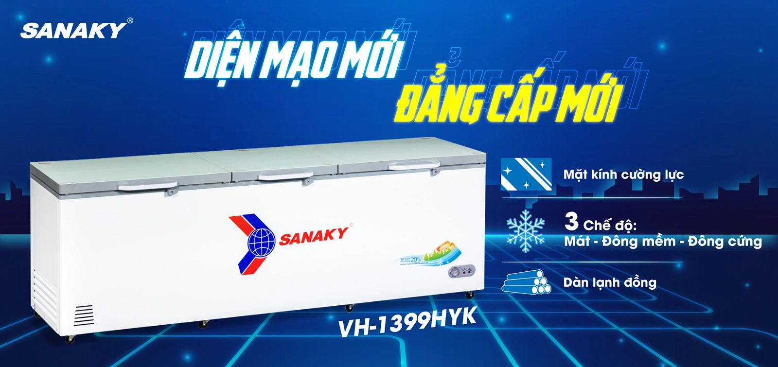 Tủ đông Sanaky VH-1399HYK Tủ đông Sanaky VH-1399HYK