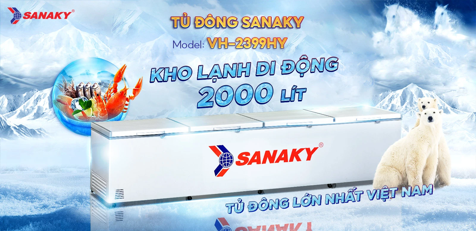Tủ đông Sanaky VH-2399HY Tủ đông Sanaky VH-2399HY