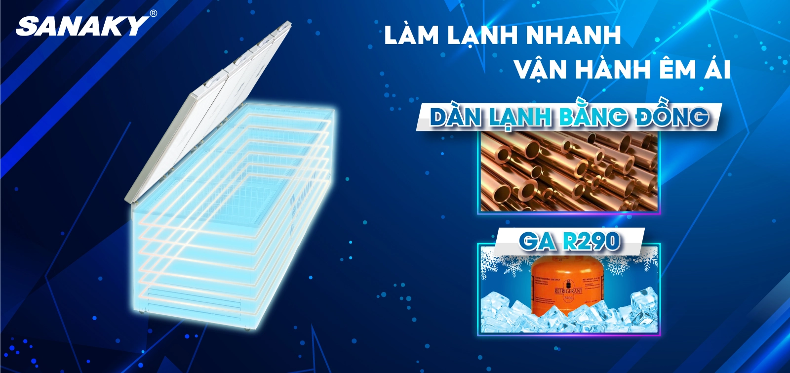 Dàn lạnh đồng nguyên chất kết hợp cùng công nghệ Gas R290 Dàn lạnh đồng nguyên chất kết hợp cùng công nghệ Gas R290