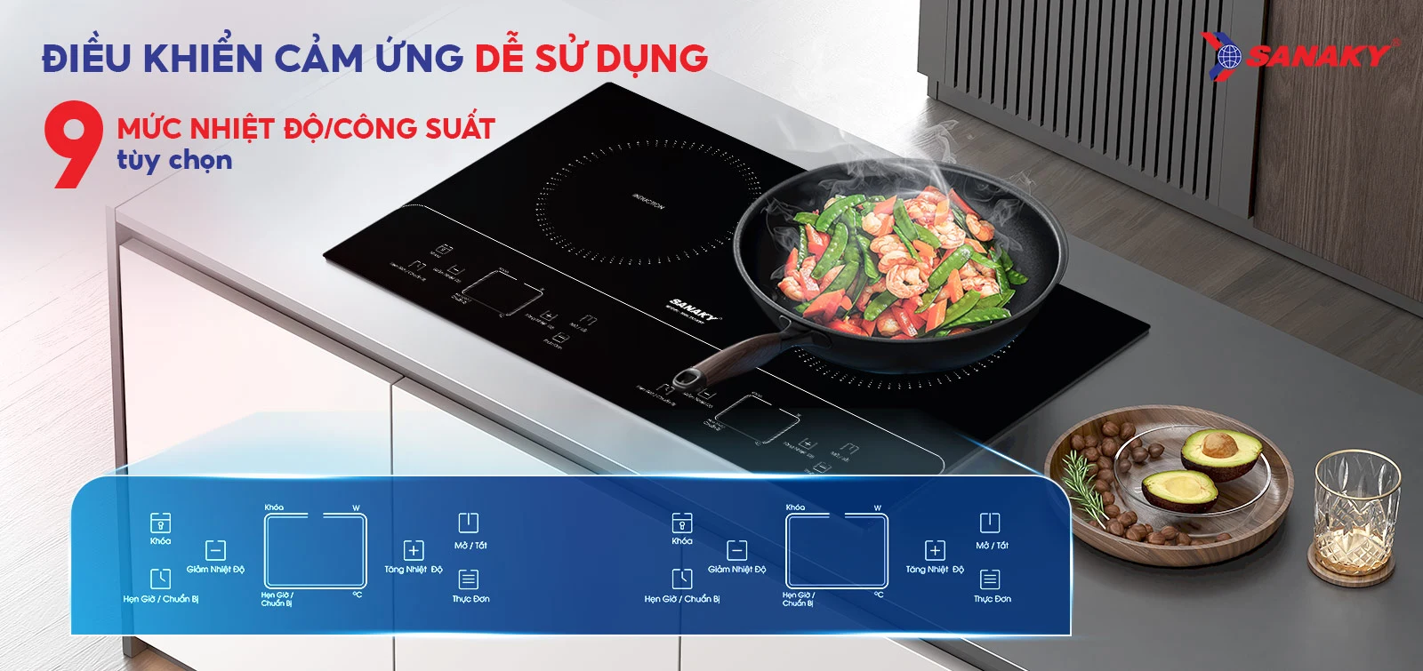 Bảng điều khiển cảm ứng dễ sử dụng Bảng điều khiển cảm ứng dễ sử dụng
