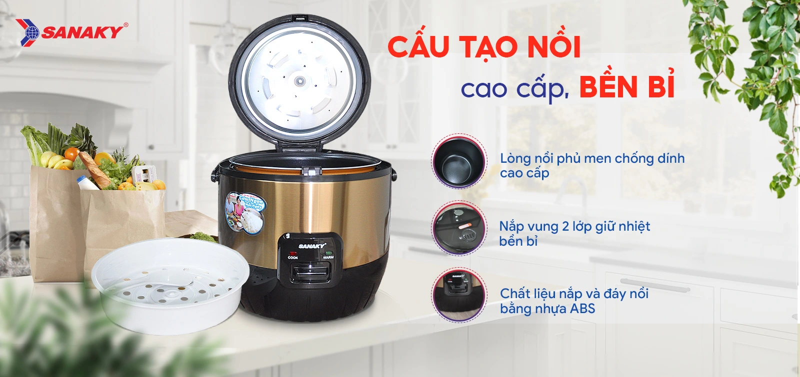 Cấu tạo nồi cao cấp bền bỉ Cấu tạo nồi cao cấp bền bỉ