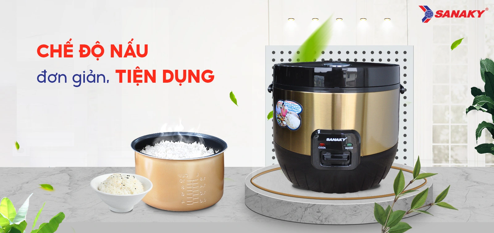 Chế độ nấu đơn giản tiện dụng Chế độ nấu đơn giản tiện dụng