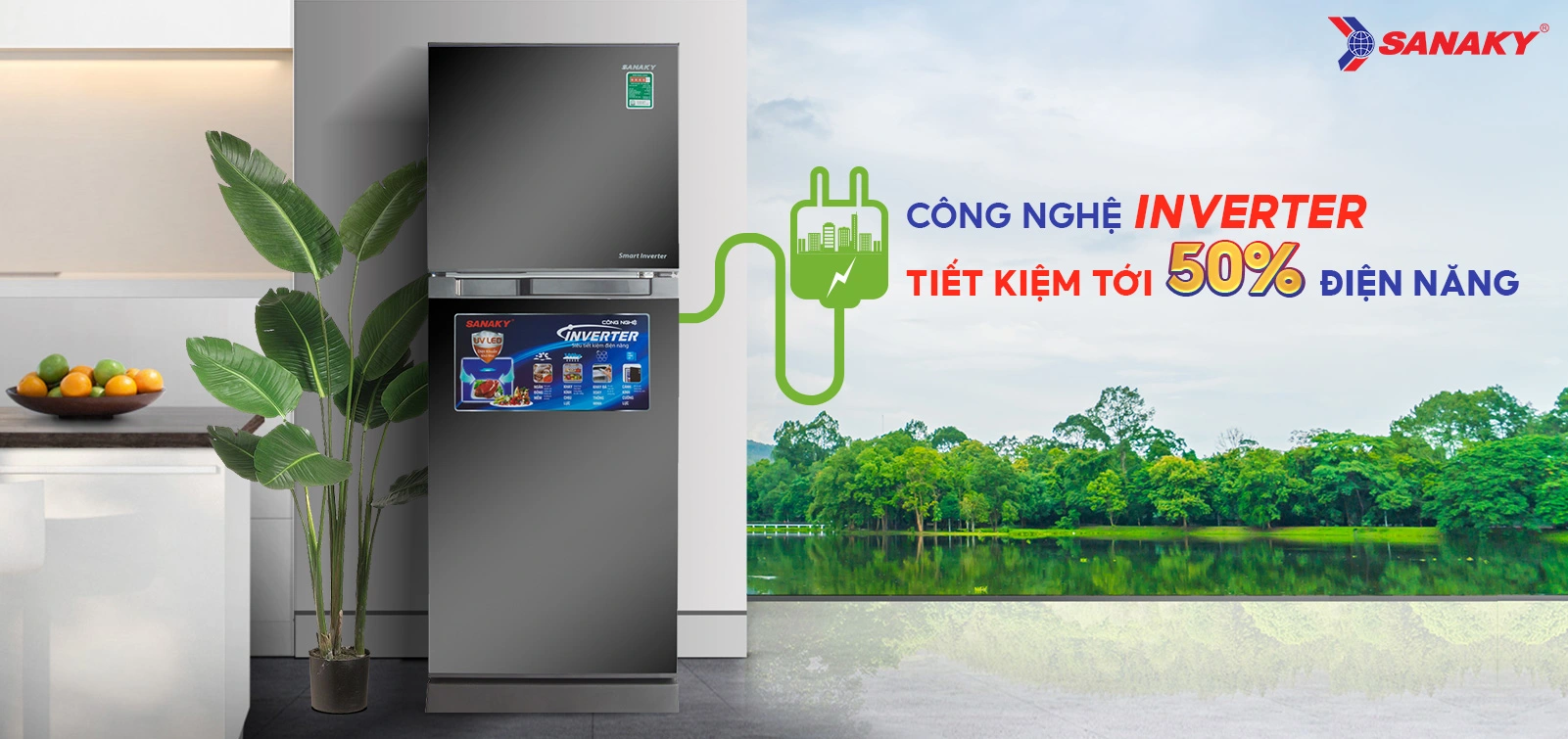 Công nghệ Inverter tiết kiệm tới 50% điện năng Công nghệ Inverter tiết kiệm tới 50% điện năng