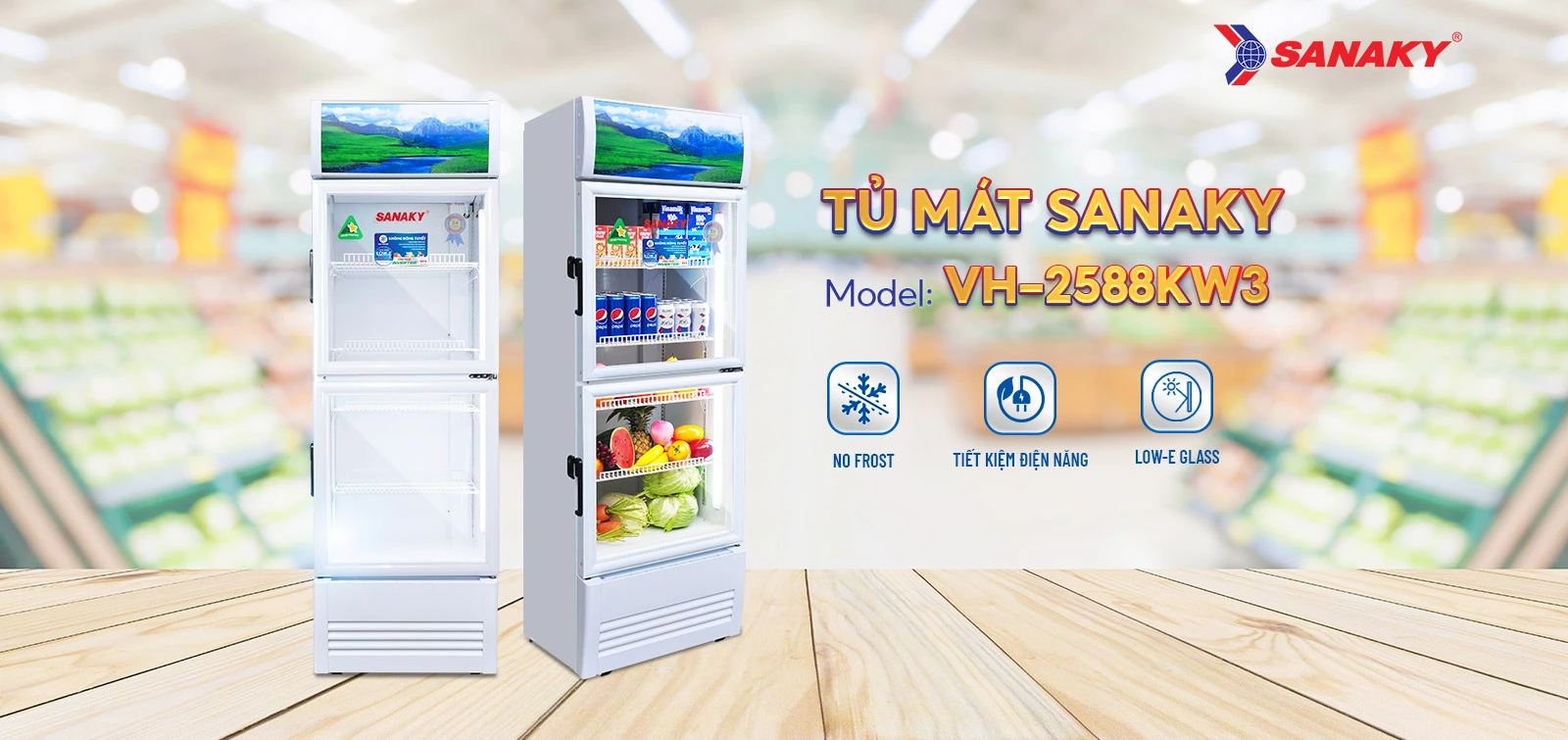 Tủ mát Sanaky VH-2588KW3 Tủ mát Sanaky VH-2588KW3