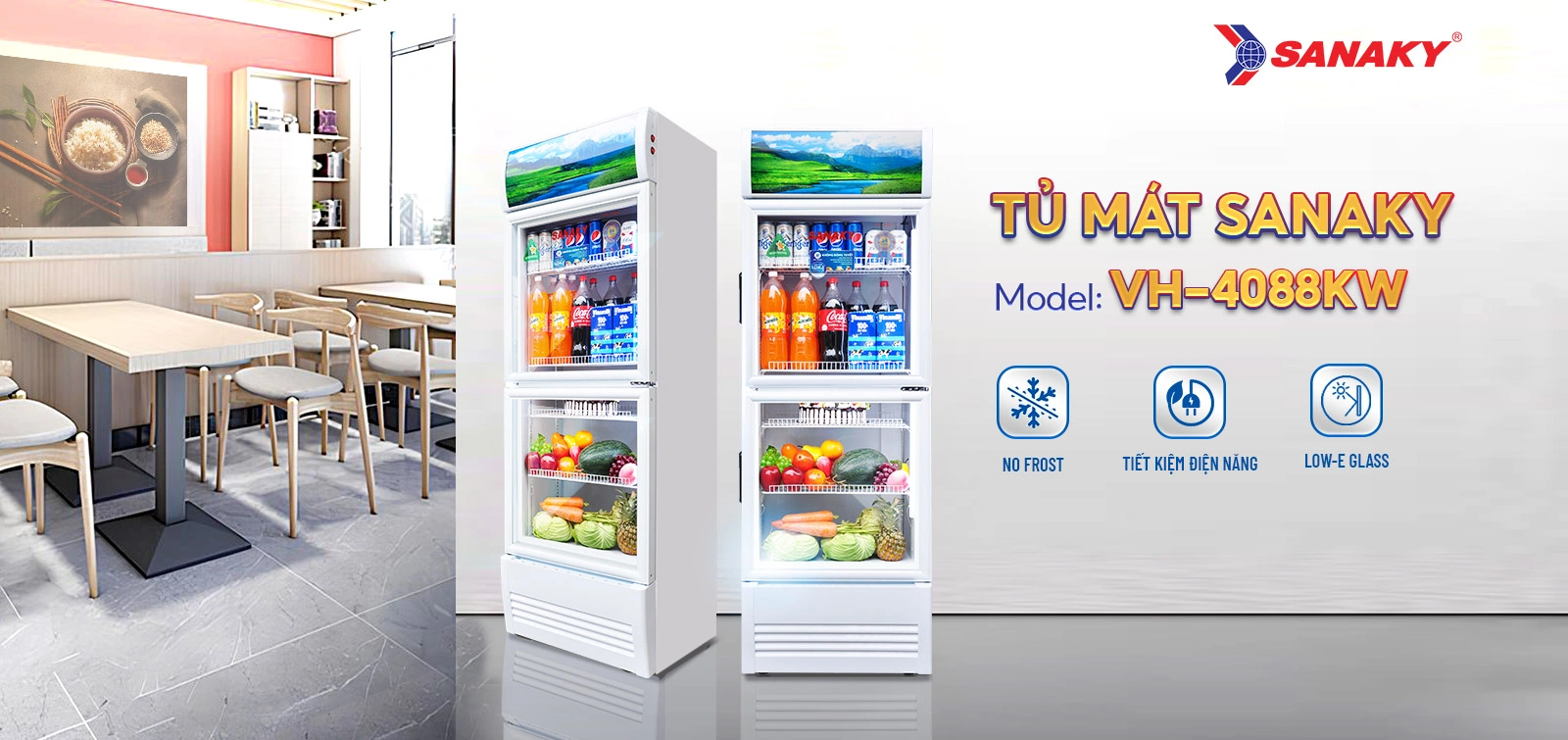 Tủ mát Sanaky VH-4088KW Tủ mát Sanaky VH-4088KW