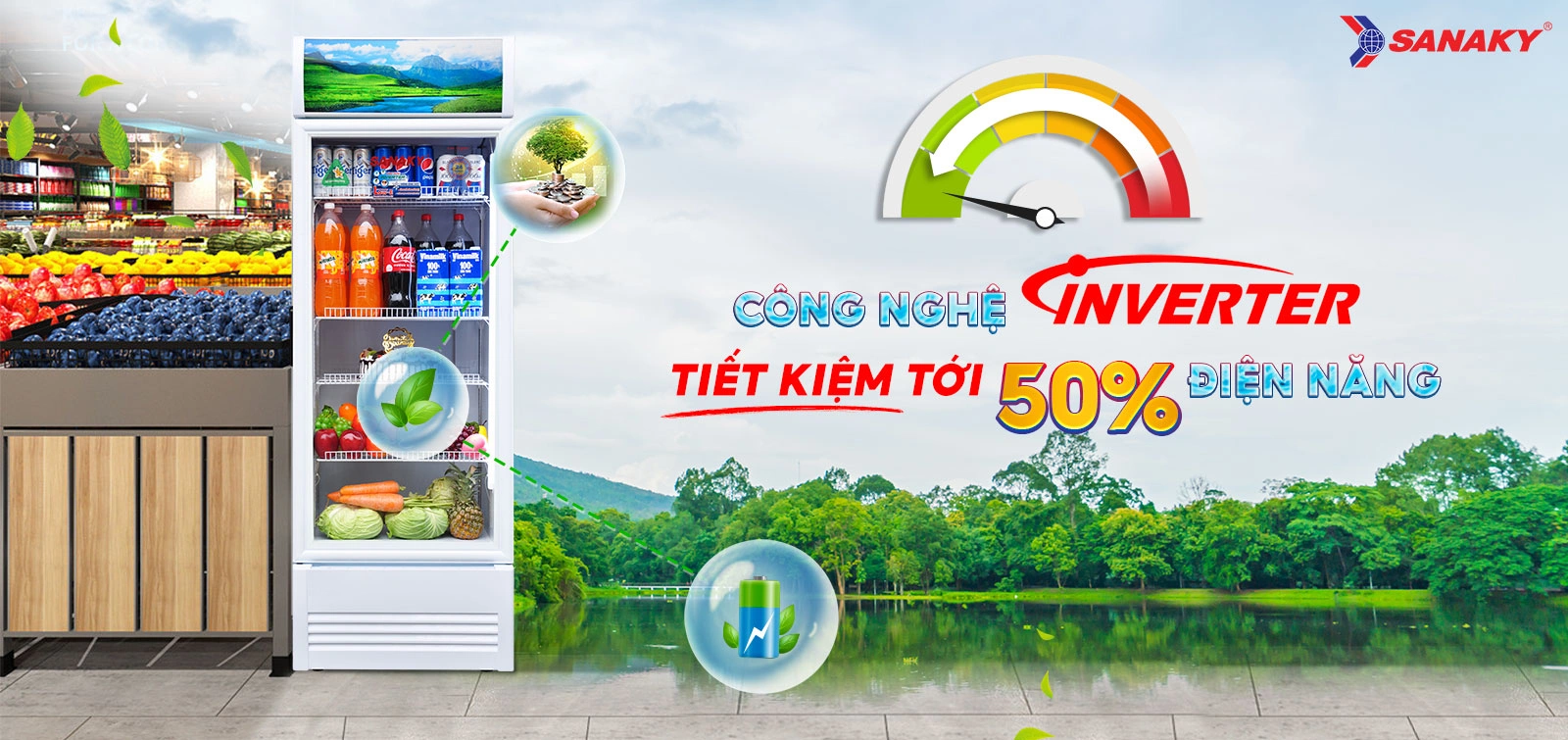 Công nghệ Inverter tiết kiệm tới 50% điện năng