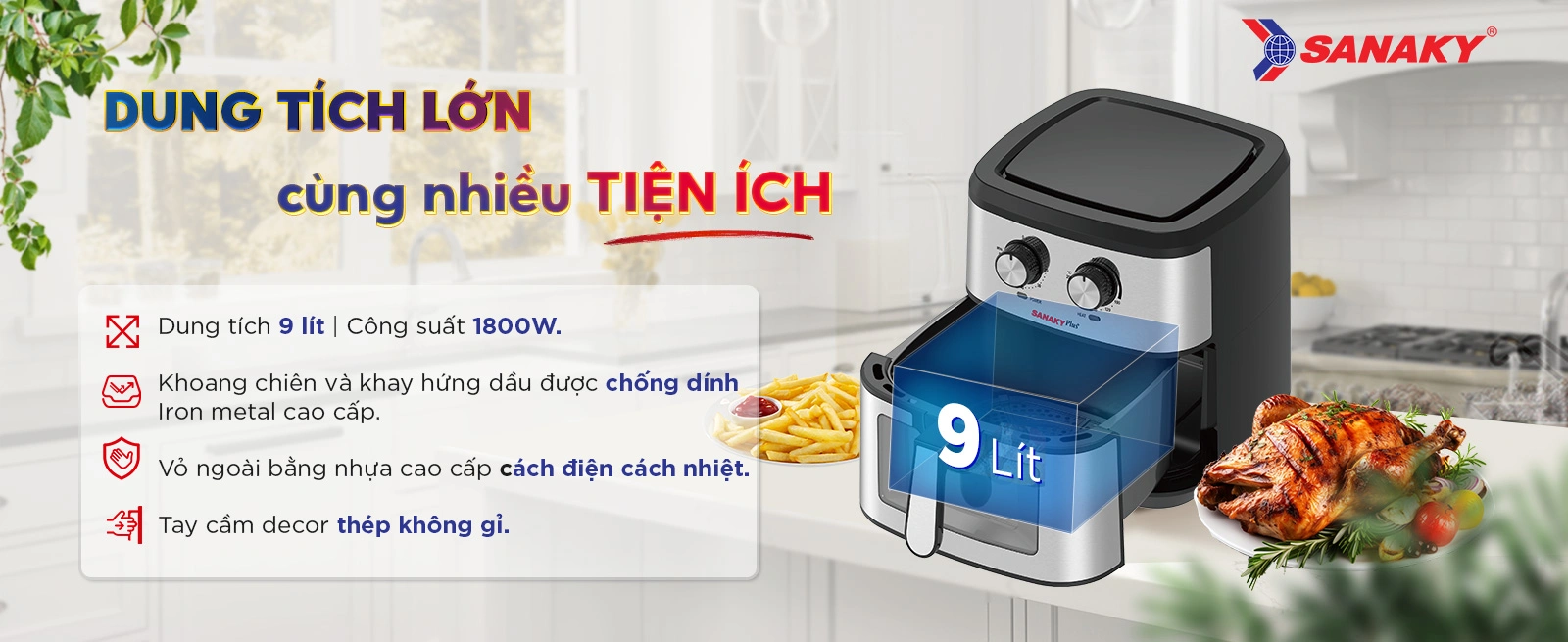 Dung tích lớn cùng nhiều tiện ích Dung tích lớn cùng nhiều tiện ích