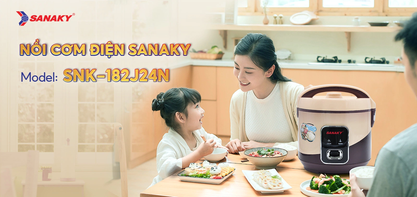 Nồi cơm điện Sanaky SNK-183J24N Nồi cơm điện Sanaky SNK-183J24N