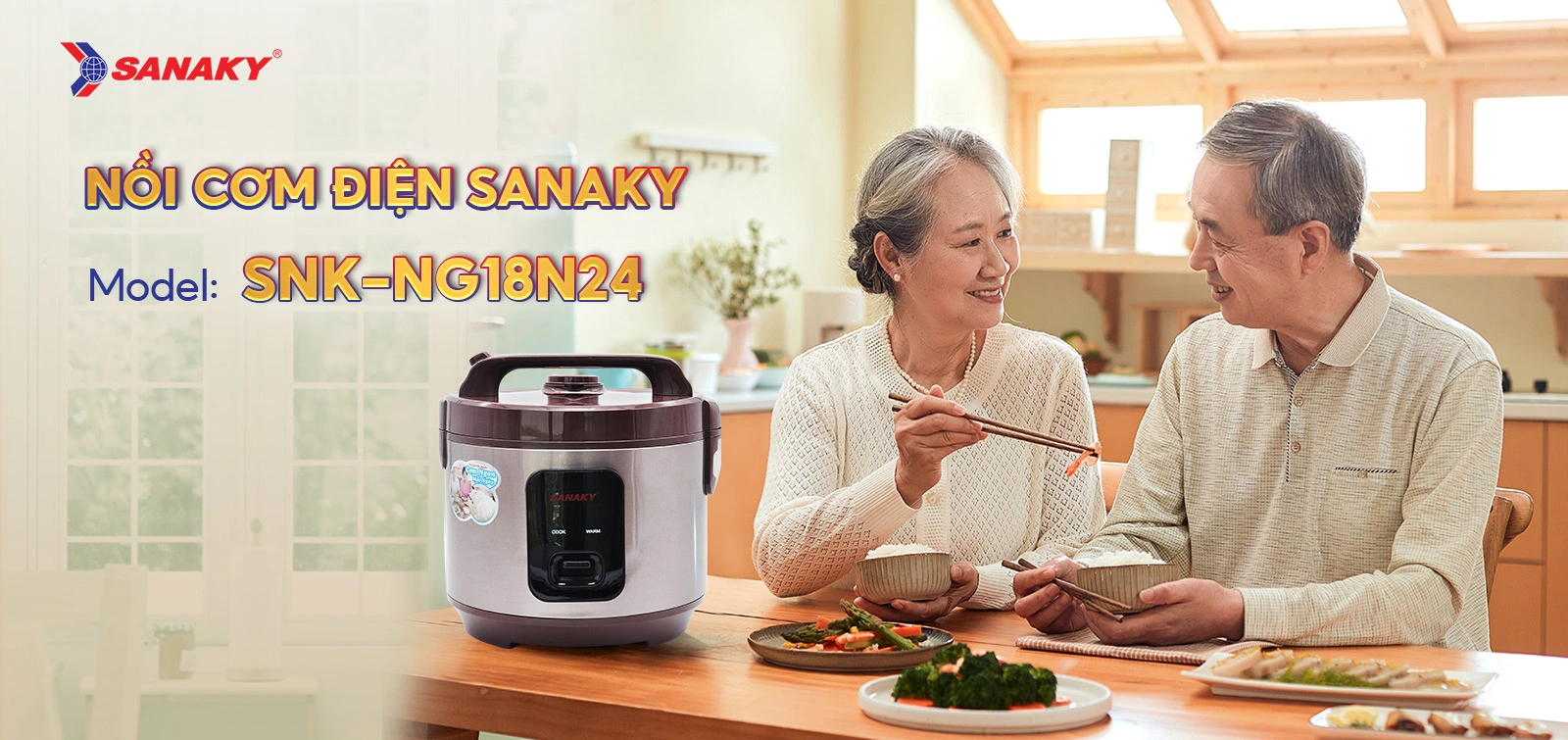 Nồi cơm điện Sanaky SNK-NG18N24 Nồi cơm điện Sanaky SNK-NG18N24
