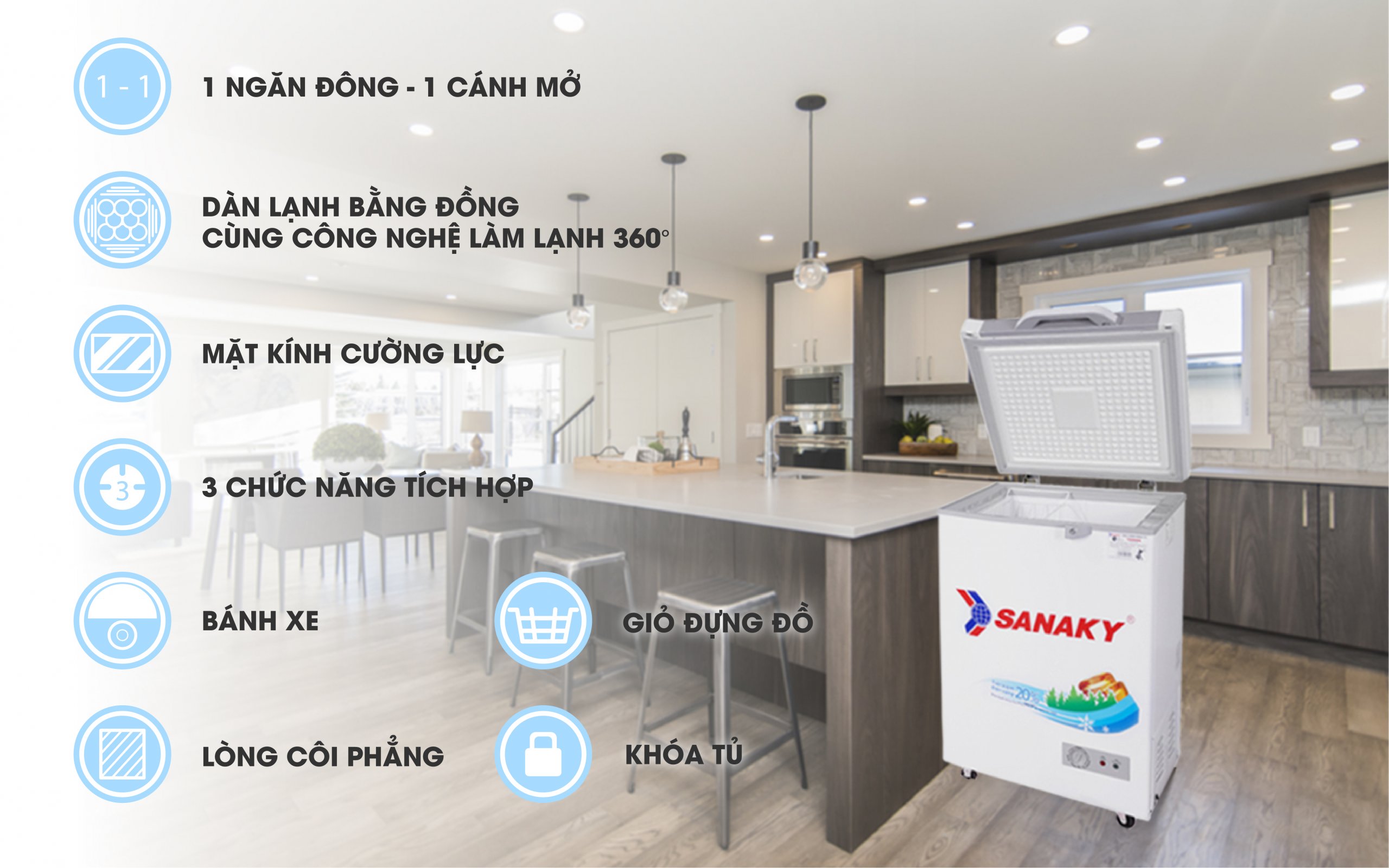 Tủ Đông Sanaky VH-1599HYKD