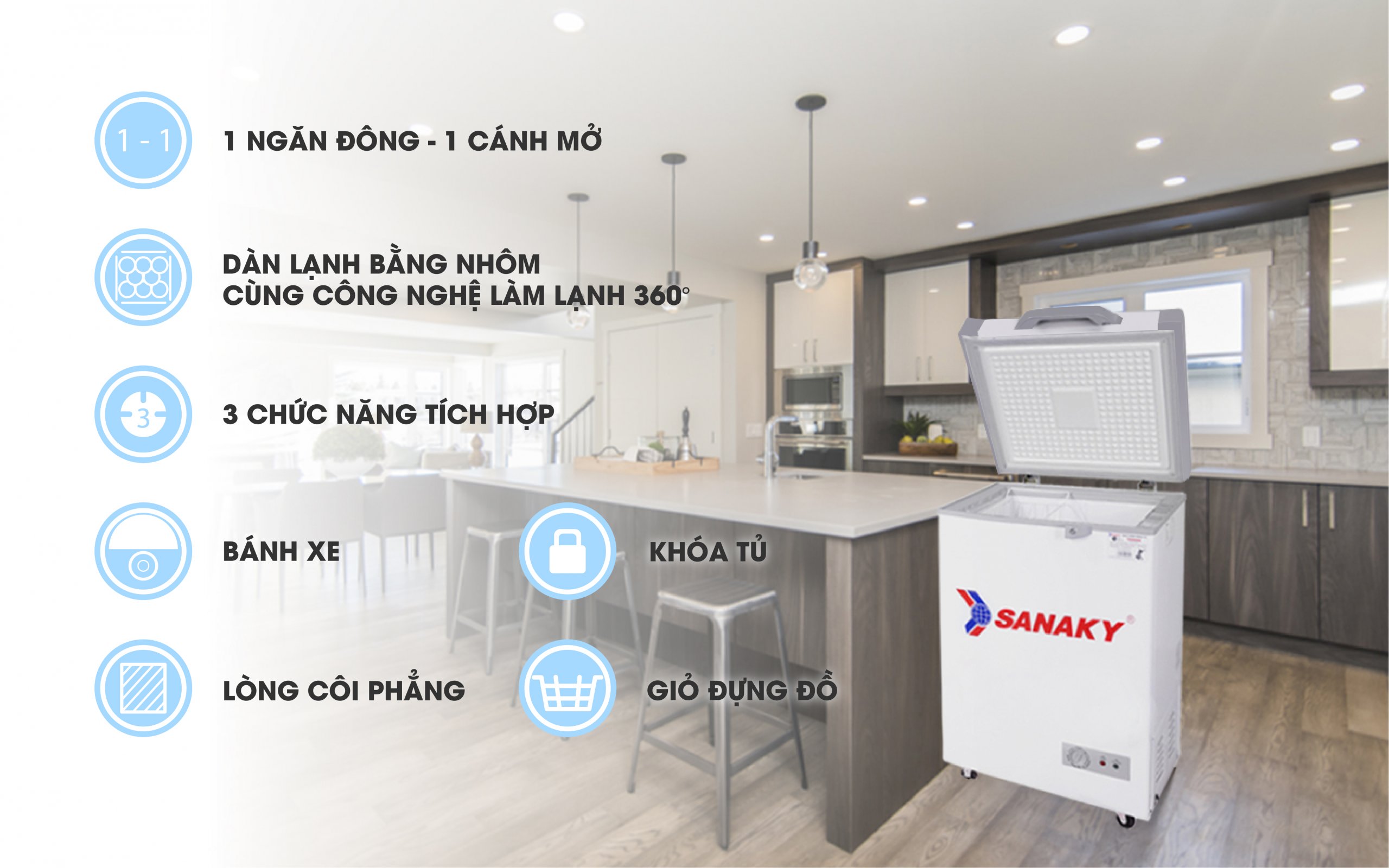 Tủ Đông Sanaky VH-150HY2