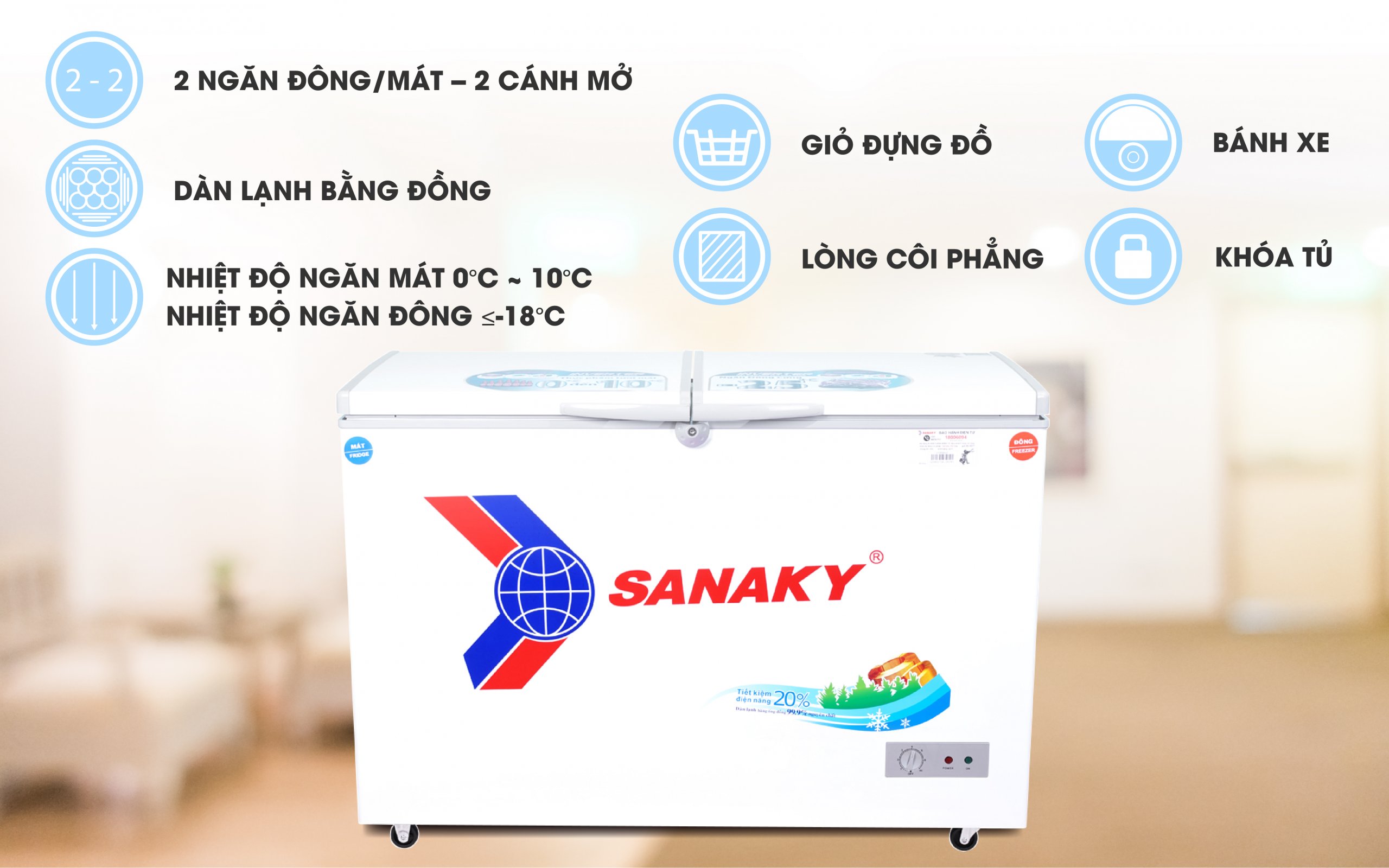 Tủ Đông Sanaky VH-4099W1