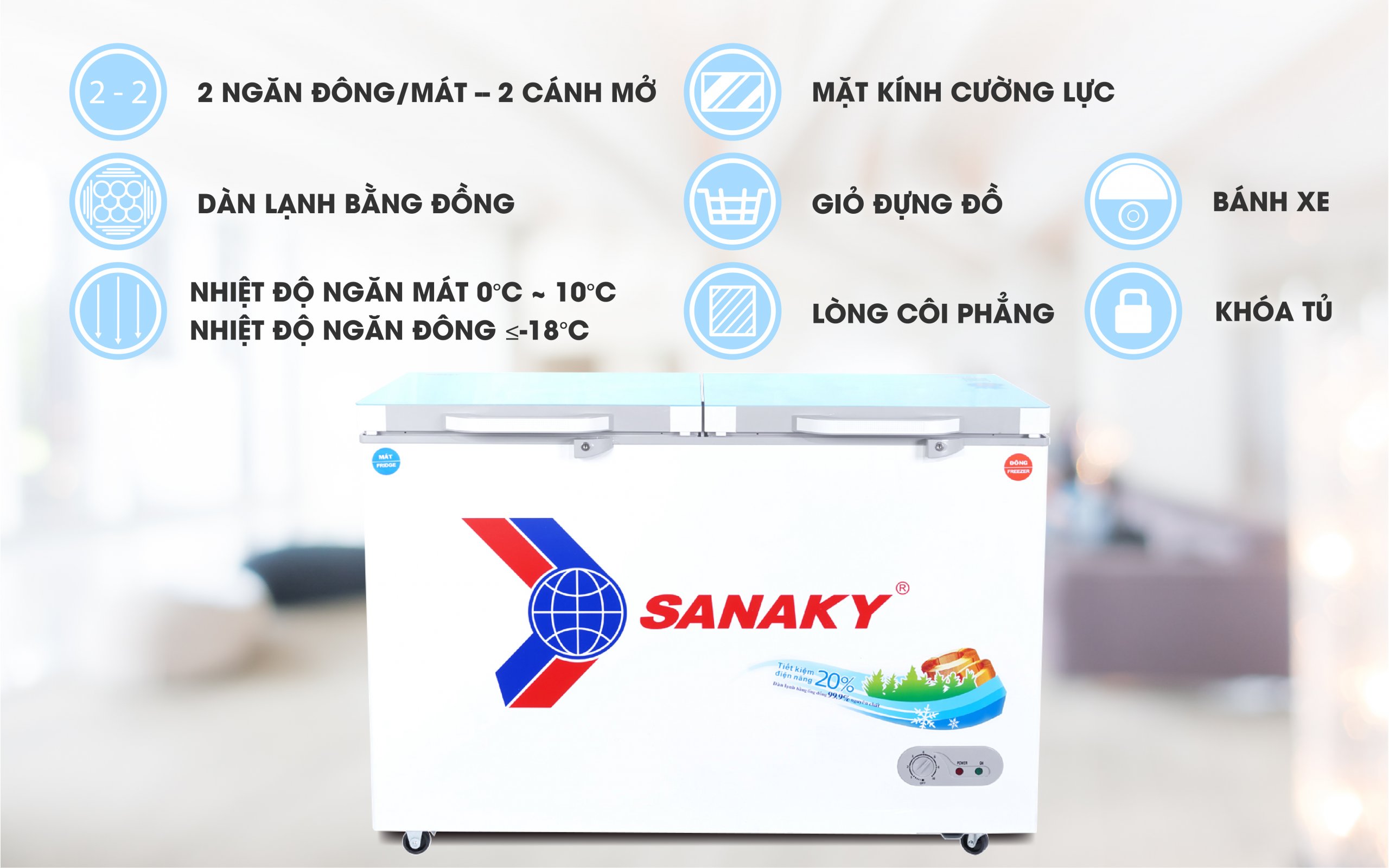 Tủ Đông Sanaky VH-2599W2KD