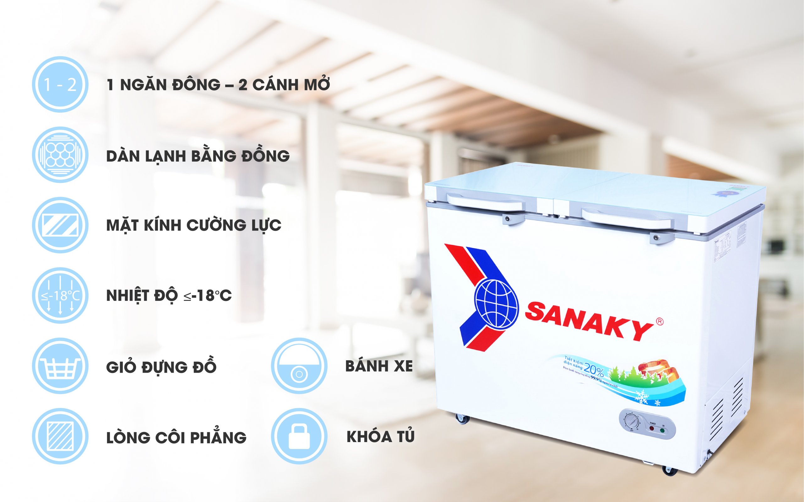 Tủ Đông Sanaky VH-2599A2KD