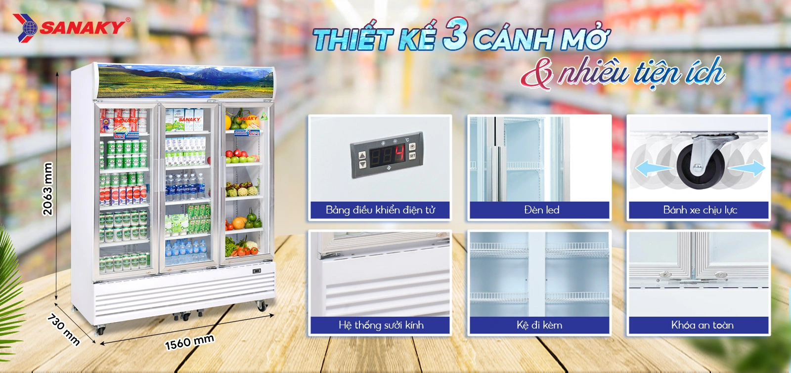 Tủ Mát Sanaky VH-1520HP