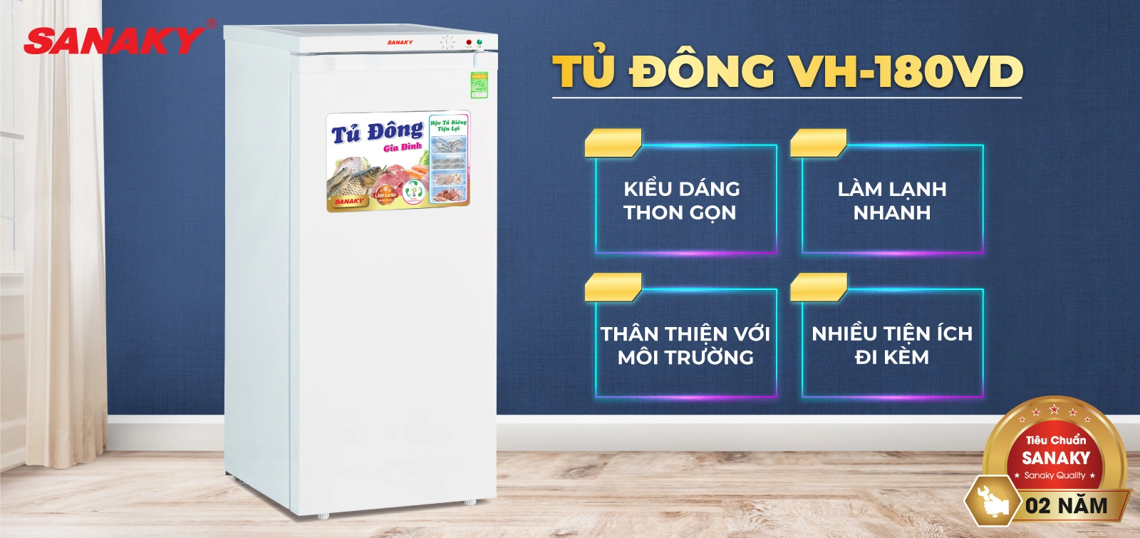 Tủ Đông Sanaky VH-180VD