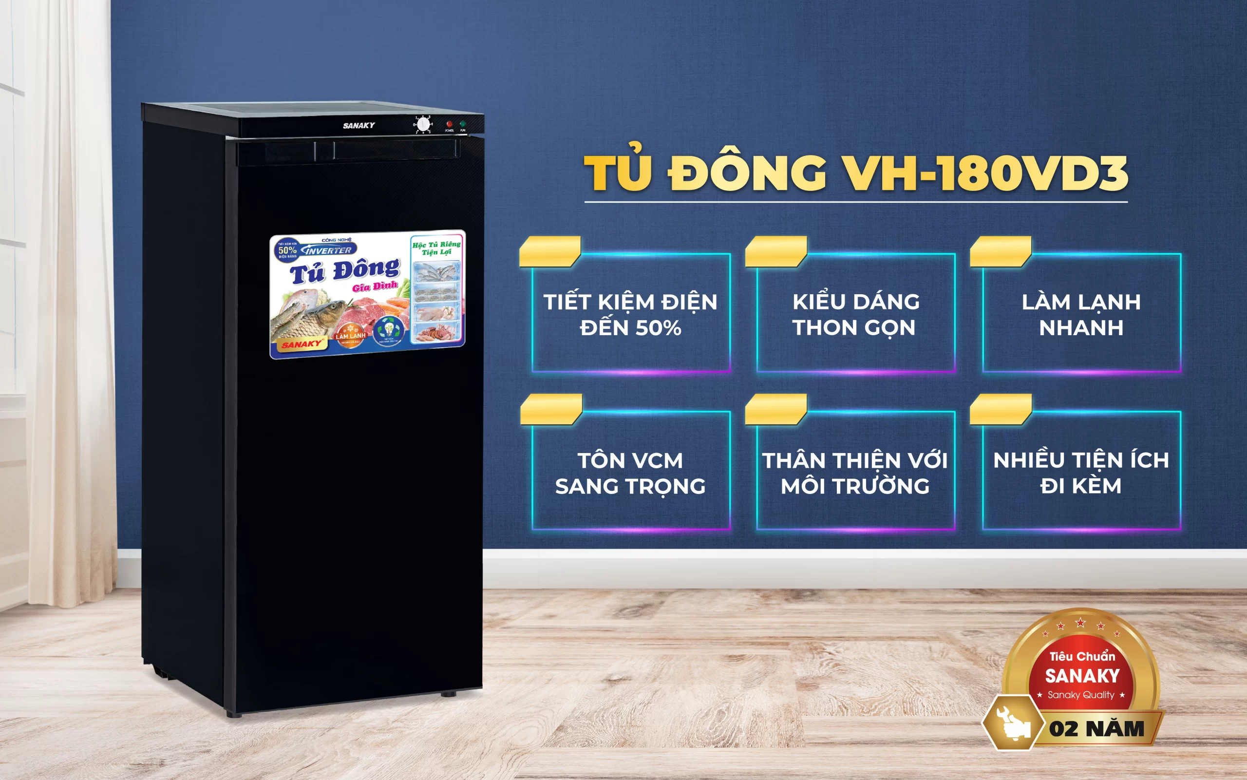 Tủ Đông Sanaky VH-180VD3 Tủ Đông Sanaky VH-180VD3