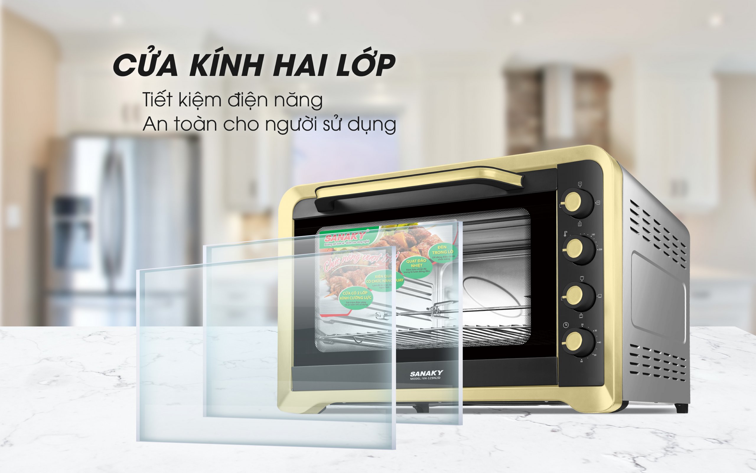 Lò Nướng Sanaky VH-129S2D/N2D