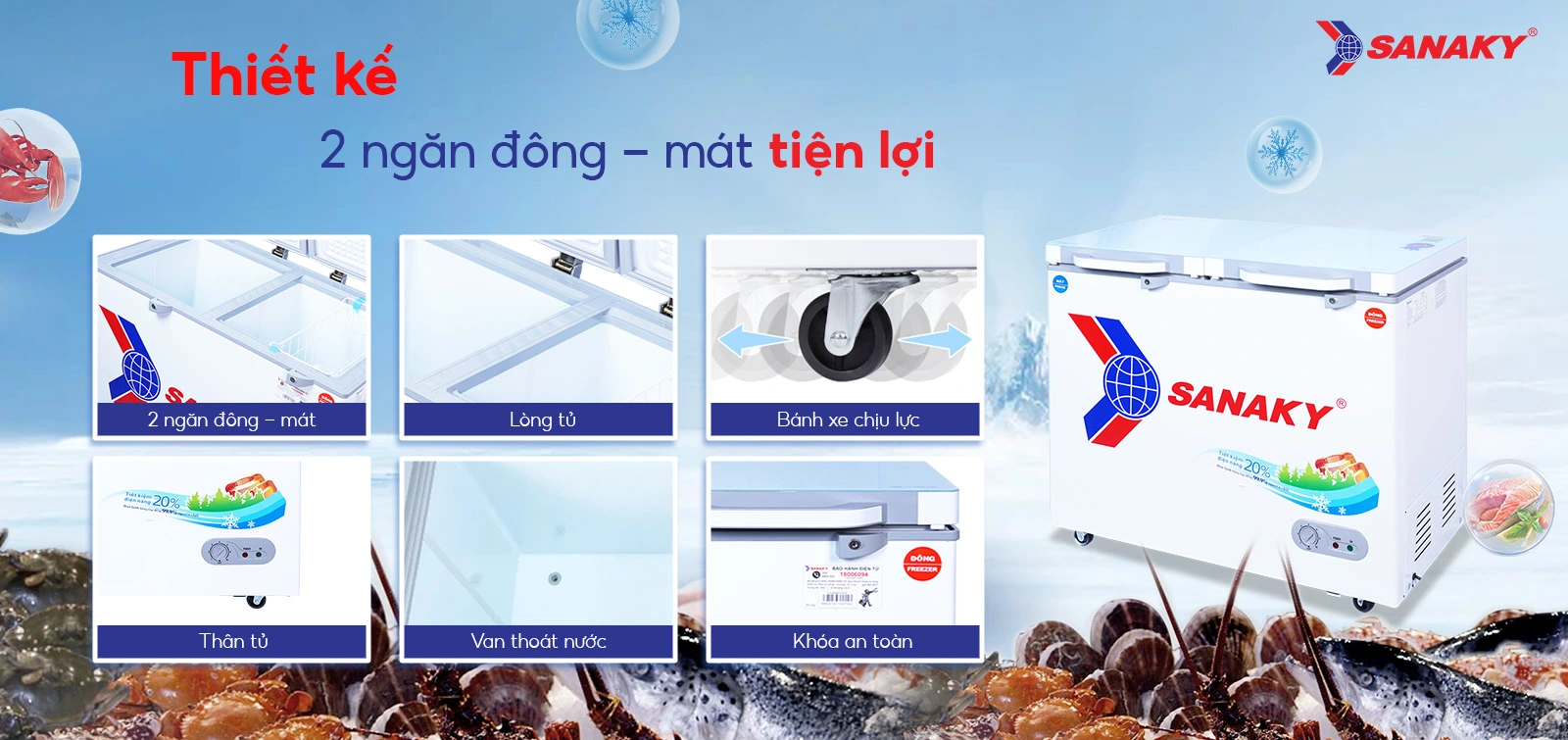 Tủ Đông Sanaky VH-2599W2KD