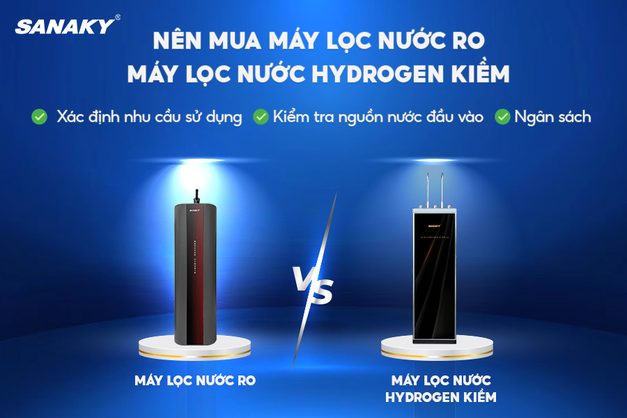 Mua máy lọc nước RO hay máy lọc nước Hydrogen Kiềm Mua máy lọc nước RO hay máy lọc nước Hydrogen Kiềm
