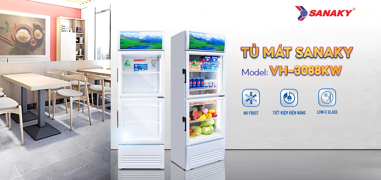 Tủ mát Sanaky VH-3088KW