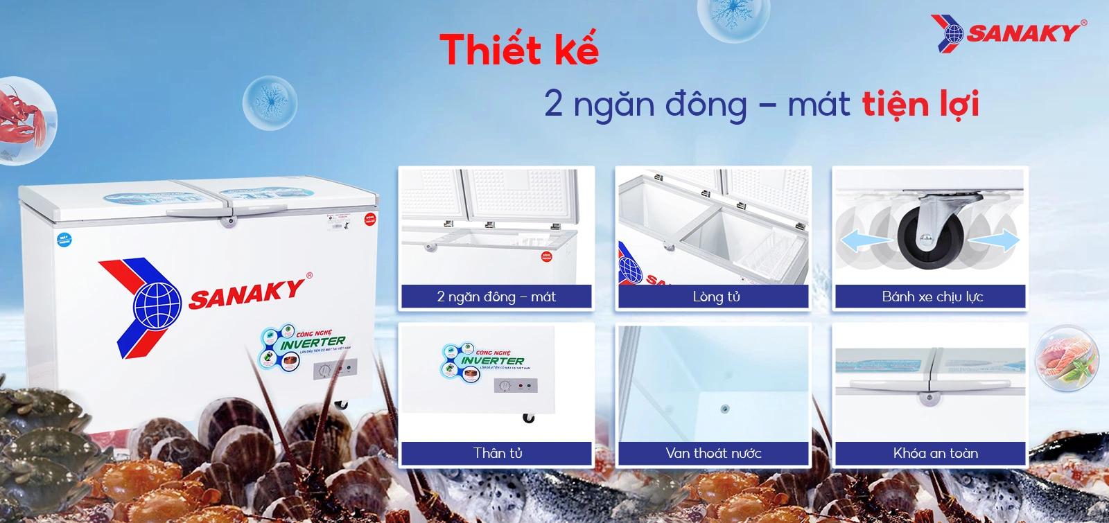 Tủ Mát Sanaky VH-408W3L