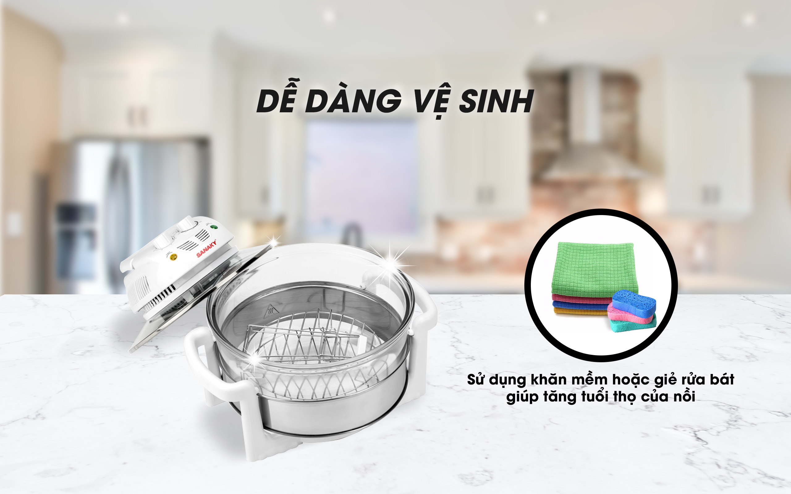 Nồi Nướng Thủy Tinh Sanaky VH-188T/D