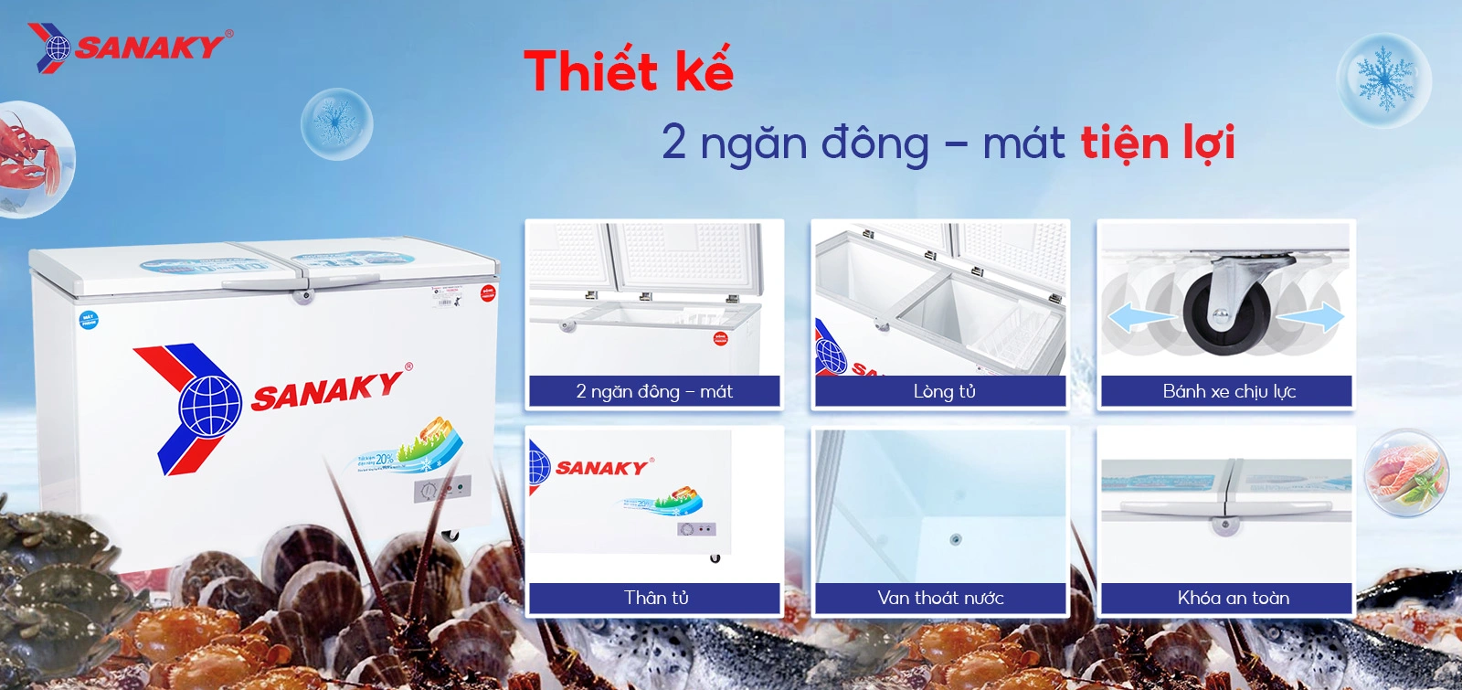Tủ Đông Sanaky VH-4099W1