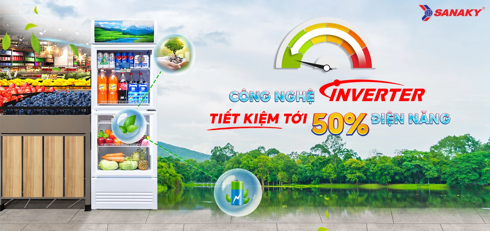 Tủ mát Sanaky VH-4588KW3