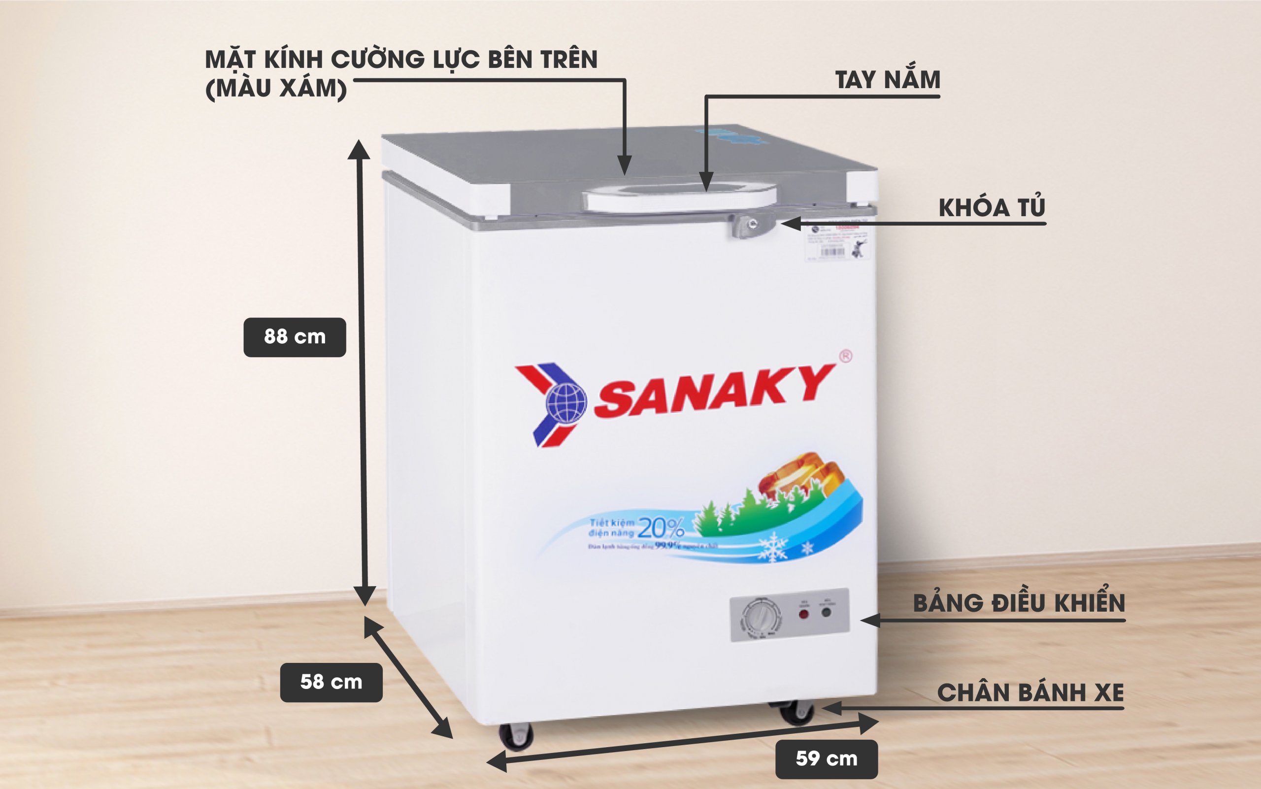 Tủ Đông Sanaky VH-1599HYK