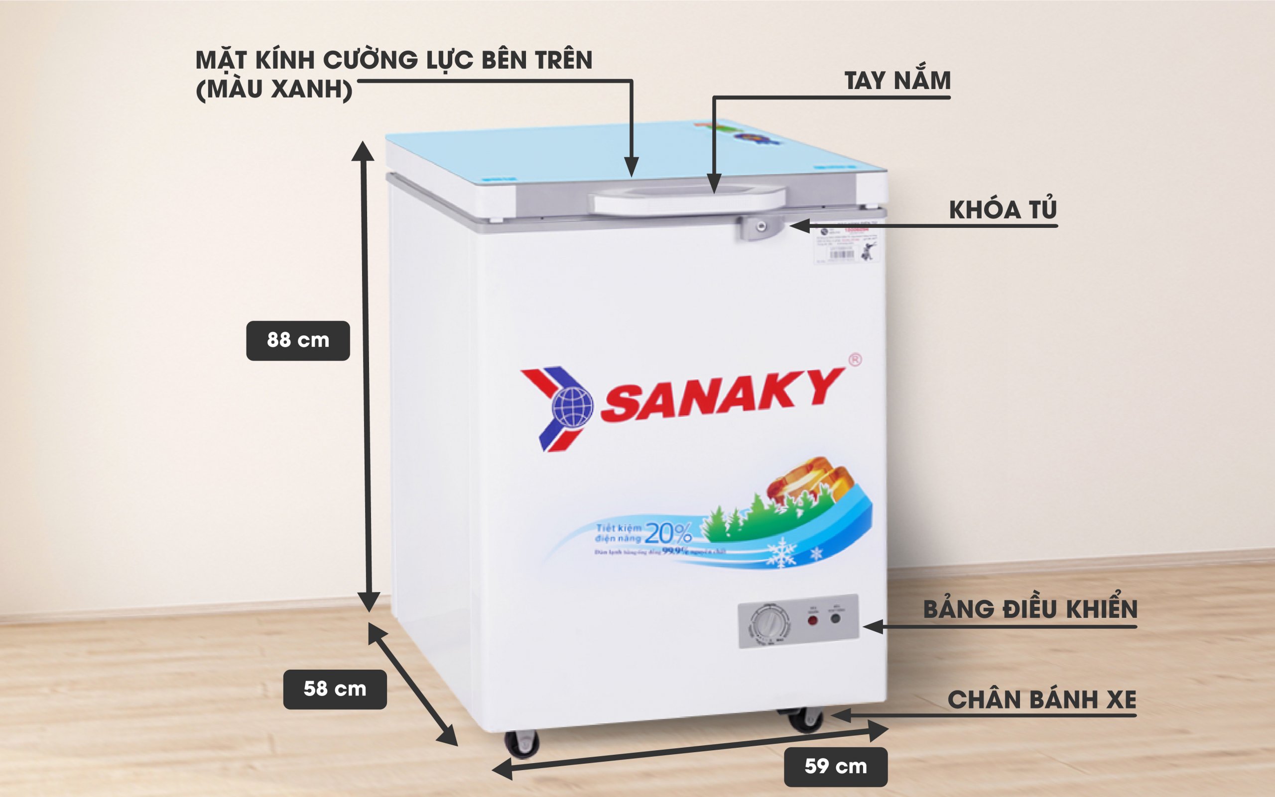 Tủ Đông Sanaky VH-1599HYKD
