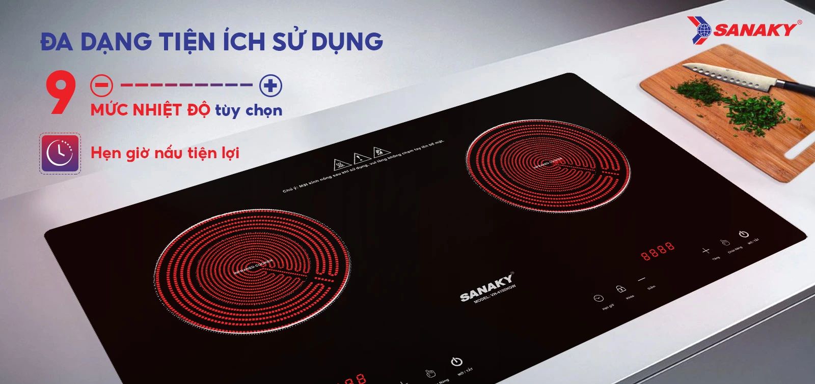 Bếp Hồng Ngoại Đôi Sanaky VH-4100HGW