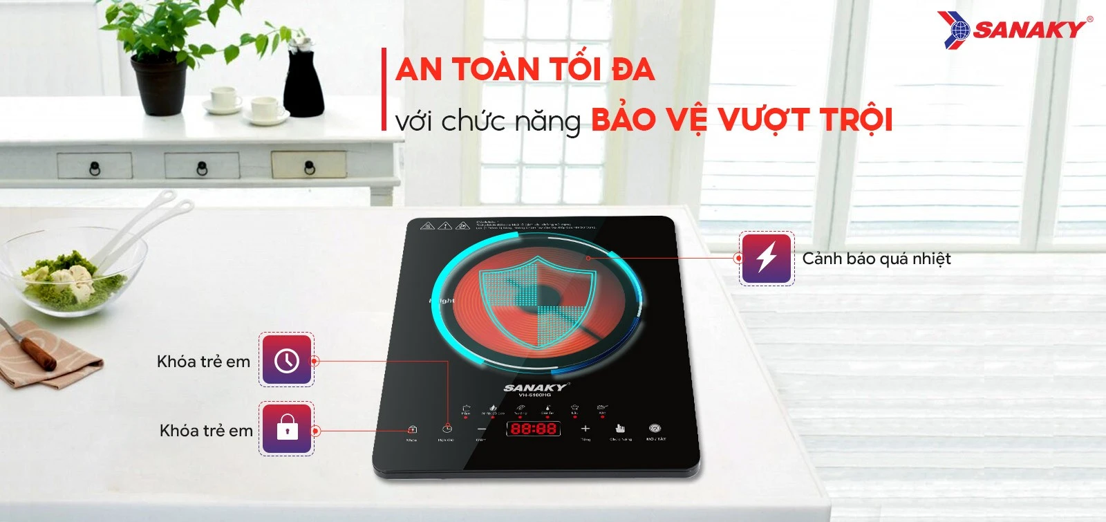 Bếp Hồng Ngoại Đơn Sanaky VH-6100HG