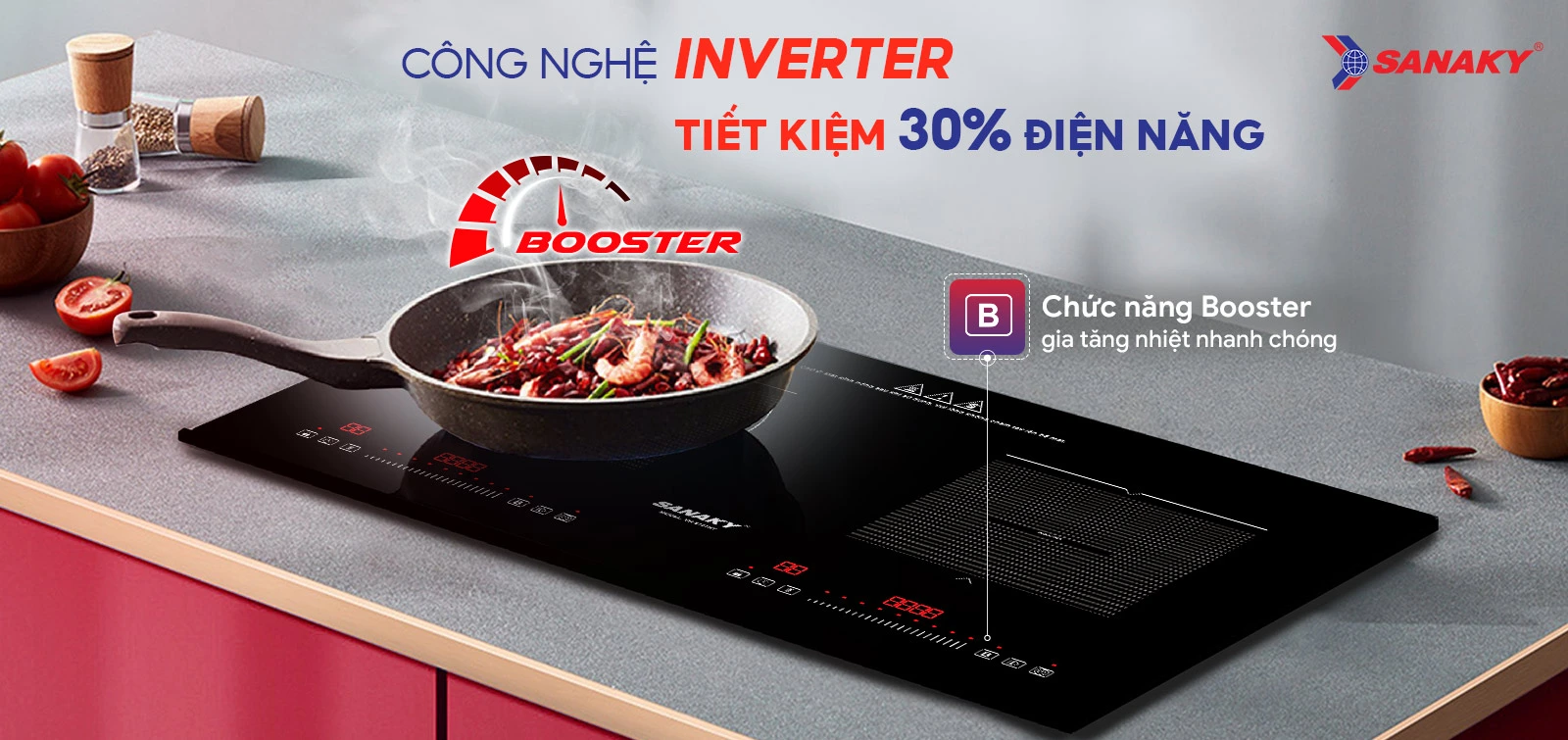 Bếp Từ Đôi Sanaky VH-8101HY