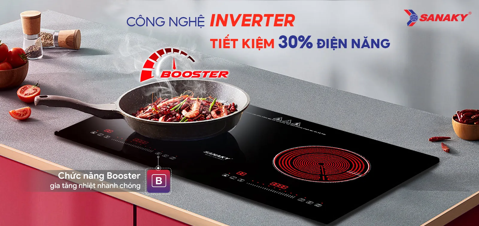 Bếp Từ - Hồng ngoại Sanaky VH-5100HGT