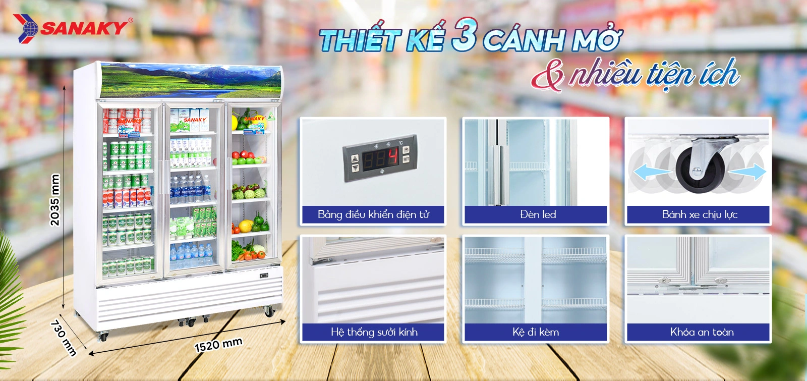 Tủ Mát Sanaky VH-1520HP3