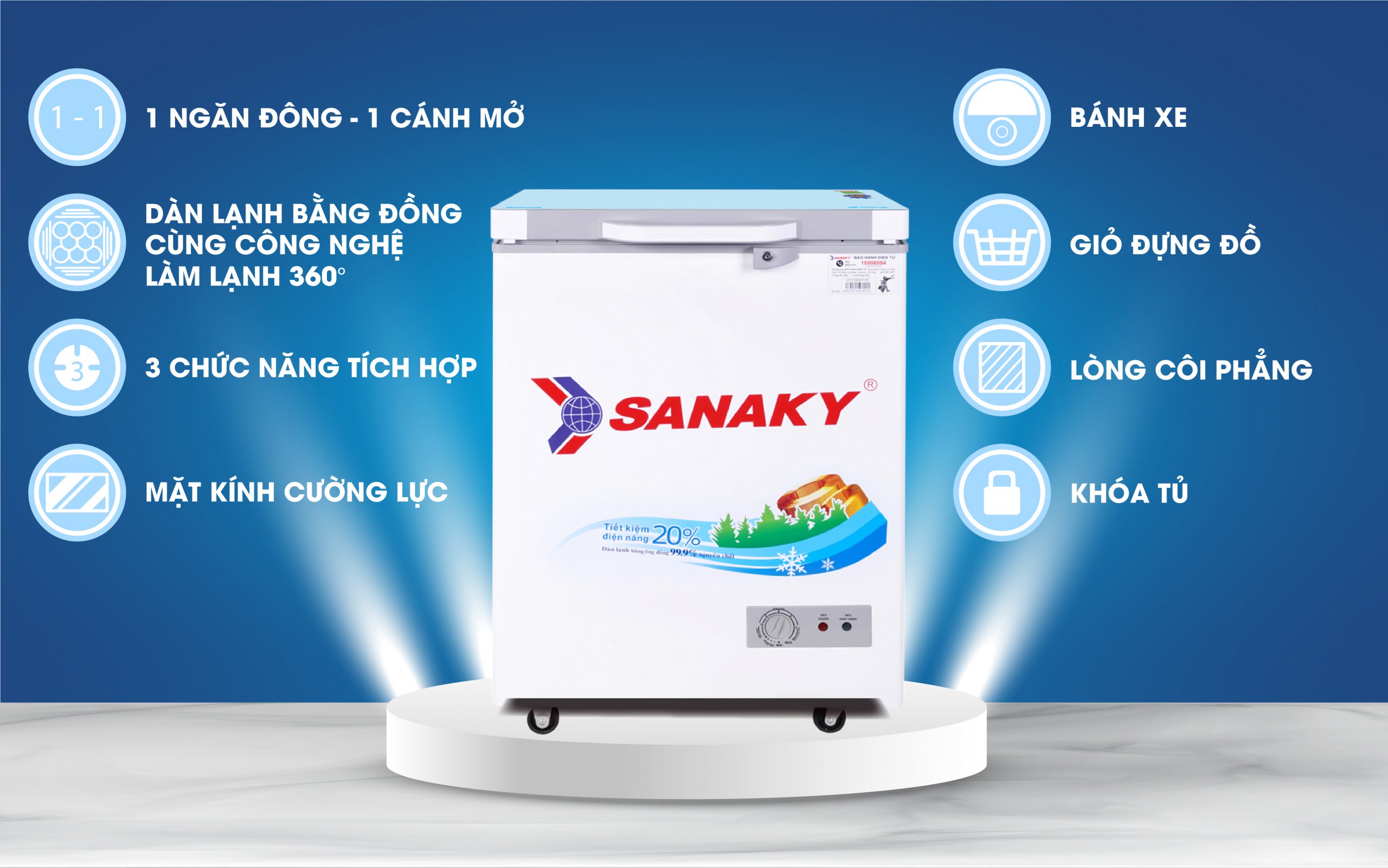 Tủ Đông Sanaky VH-1599HYKD